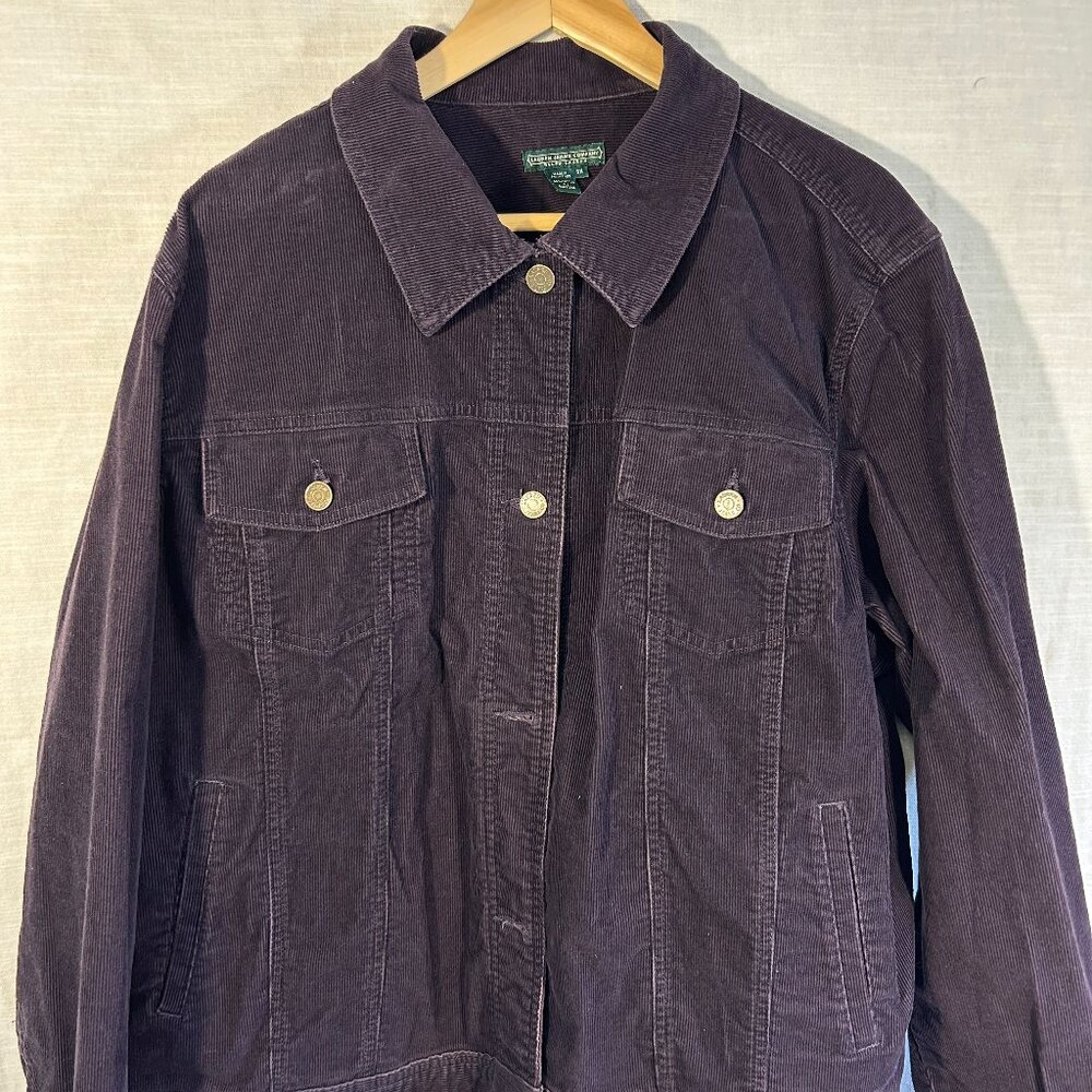 Polo Ralph Lauren Corduroy Jacket Women 3x Purple